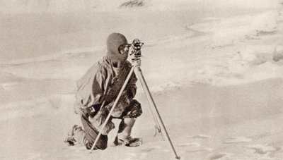 Captain Evans Observing with the Theodolite Used by Captain Scott to Fix Position of the South Pole, from 